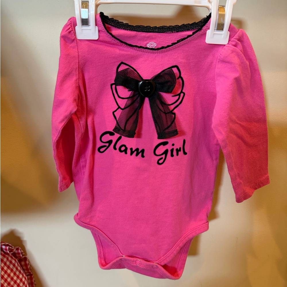 Glam Girl Okie Dokie Baby One Piece Bodysuit Size 9 Months